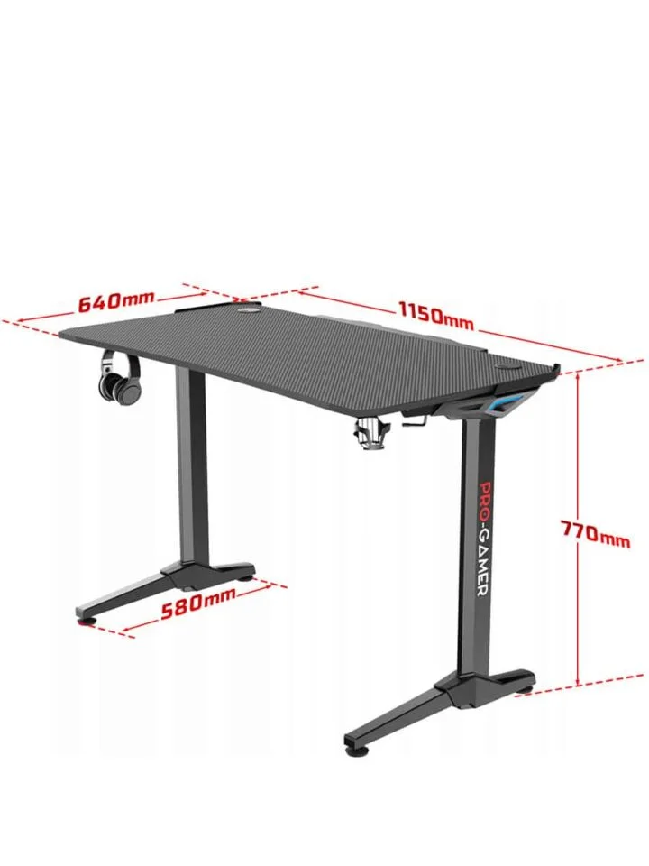 Biurko gamingowe D2000 LED - obrazek 11