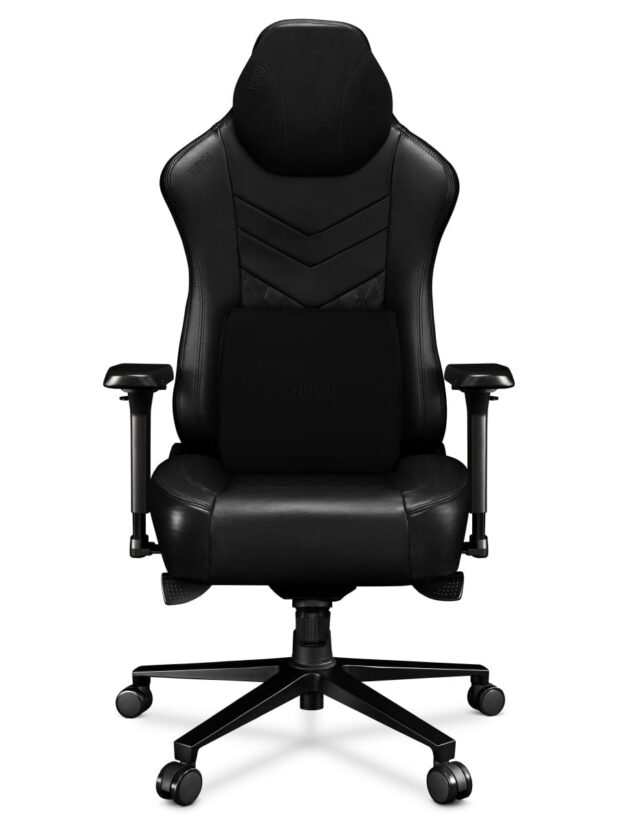 Fotel gamingowy YUMISU 2053 Magnetic Real Leather BLACK