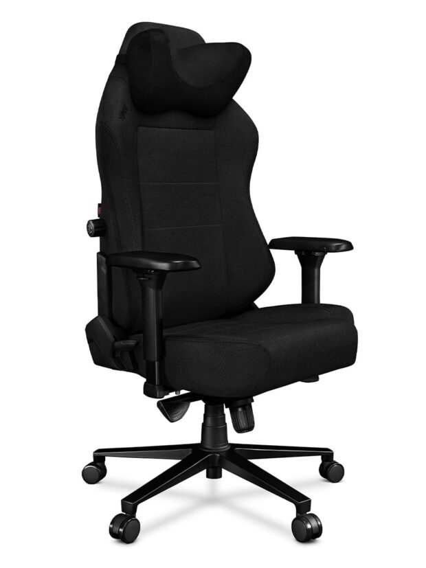 Fotel gamingowy YUMISU 2054 Tkanina BLACK/BLACK