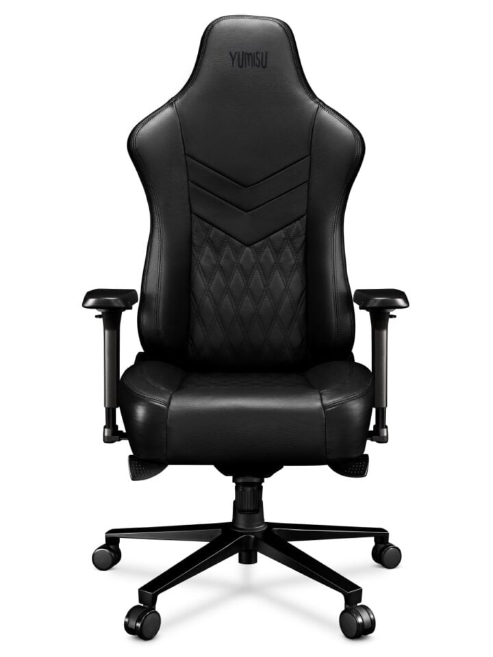 Fotel gamingowy YUMISU 2053 Magnetic Real Leather BLACK - obrazek 5