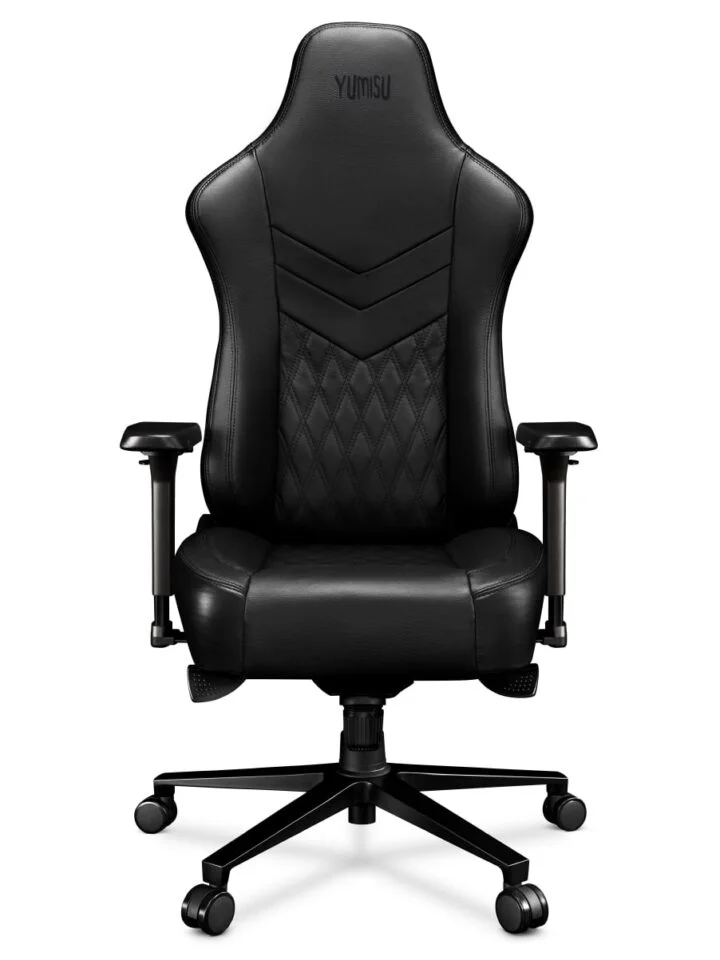 Fotel gamingowy YUMISU 2053 Magnetic Real Leather BLACK - obrazek 5