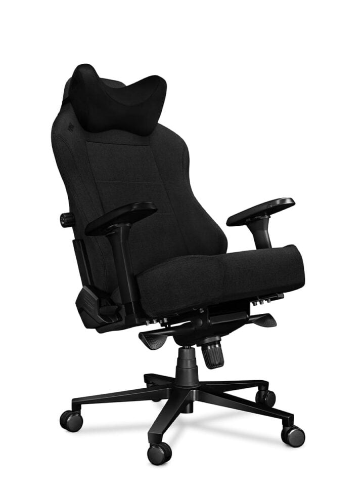 Fotel gamingowy YUMISU 2054 Tkanina BLACK/BLACK - obrazek 3