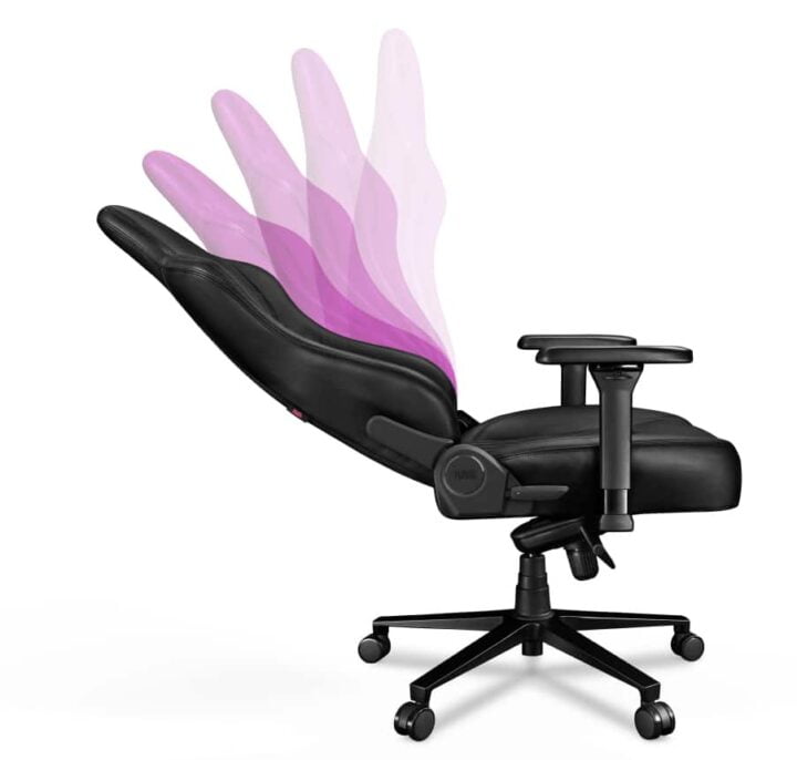 Fotel gamingowy YUMISU 2053 Magnetic Real Leather BLACK - obrazek 10