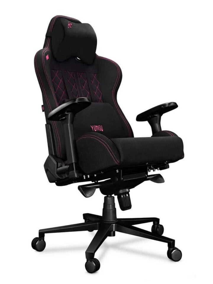 Fotel gamingowy YUMISU 2050 Tkanina PINK - obrazek 2