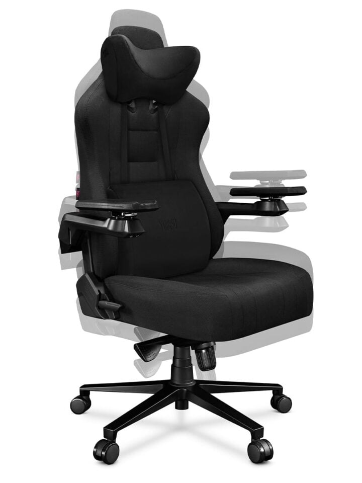 Fotel gamingowy YUMISU 2049 Tkanina BLACK - obrazek 8