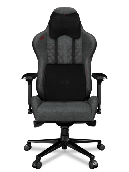 Fotel gamingowy YUMISU 2050 Tkanina GRAY/RED