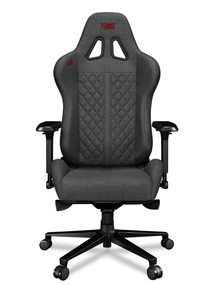 Fotel gamingowy YUMISU 2050 Tkanina GRAY/RED - obrazek 5