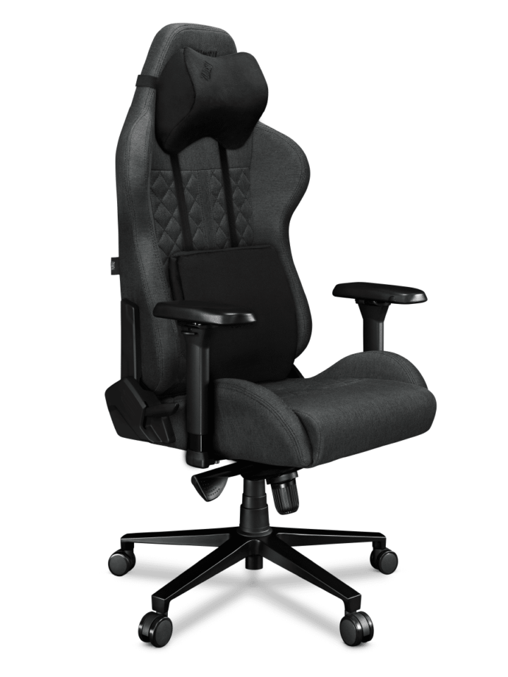Fotel gamingowy YUMISU 2050 Tkanina GRAY/BLACK - obrazek 4