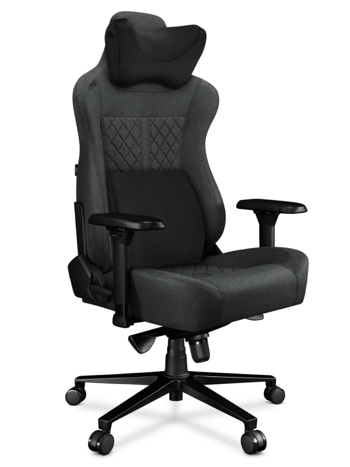 Fotel gamingowy YUMISU 2052 Tkanina GRAY/BLACK - obrazek 4