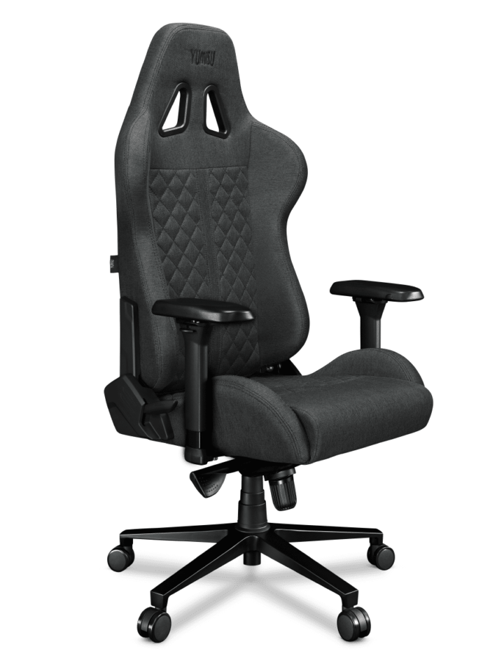 Fotel gamingowy YUMISU 2050 Tkanina GRAY/BLACK - obrazek 3