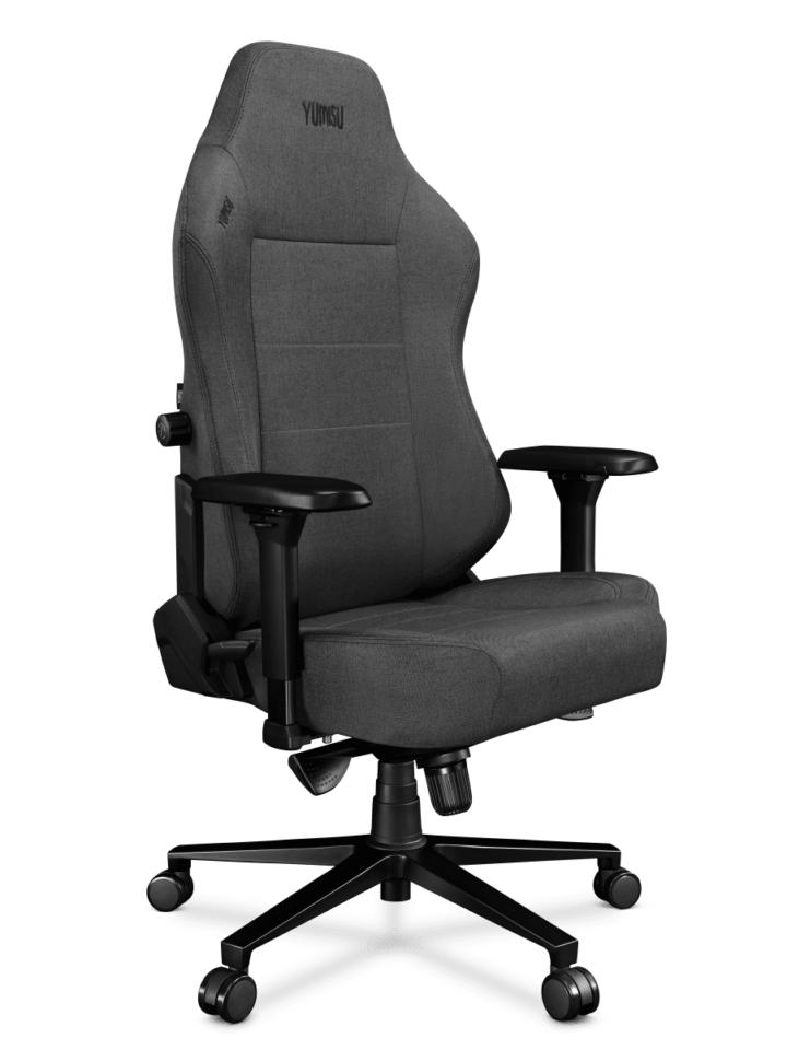Fotel gamingowy YUMISU 2054 Tkanina GRAY/BLACK - obrazek 4