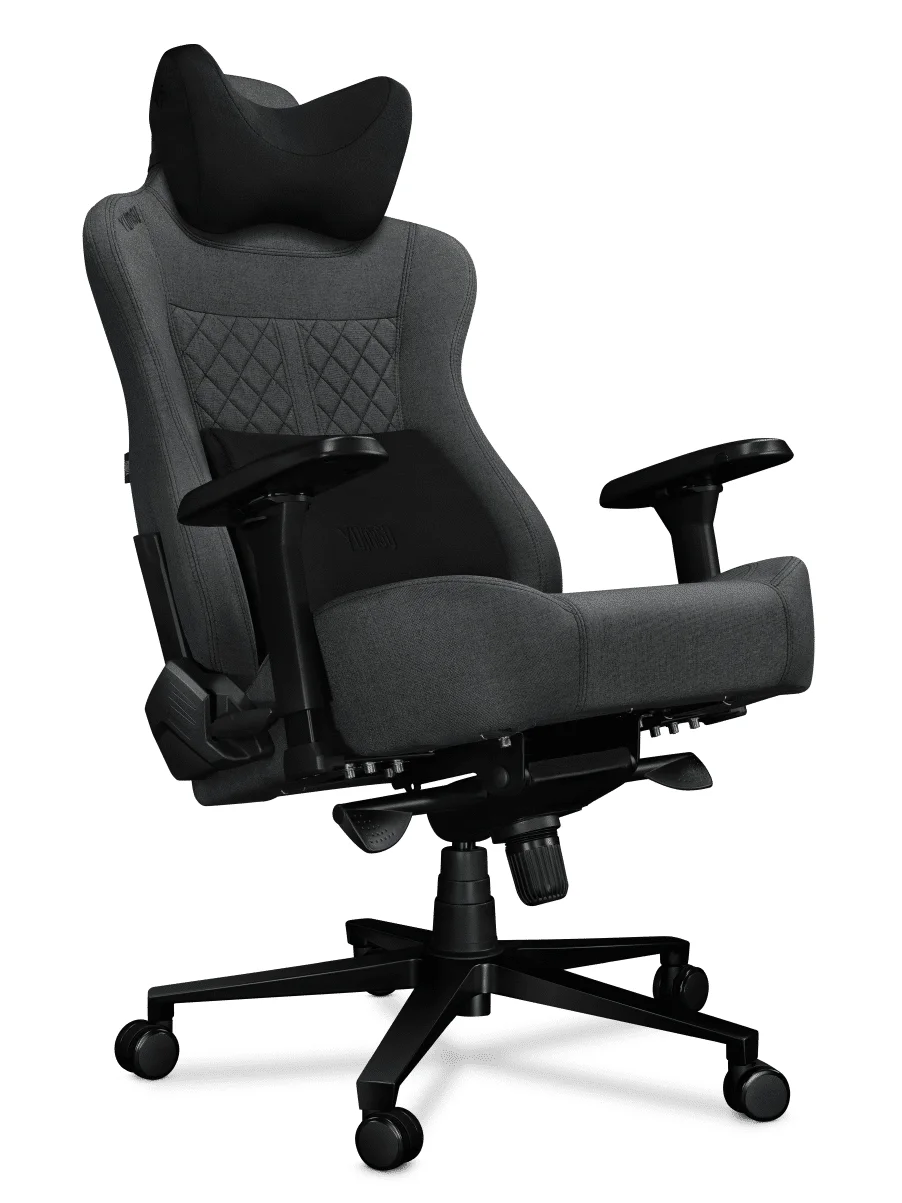 Fotel gamingowy YUMISU 2052 Tkanina GRAY/BLACK