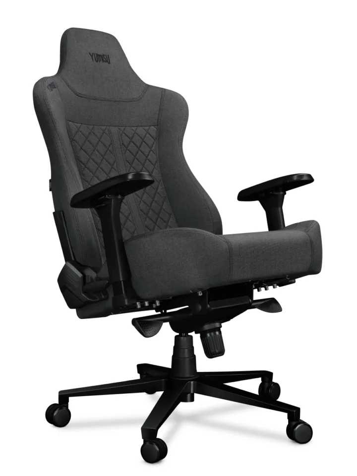 Fotel gamingowy YUMISU 2052 Tkanina GRAY/BLACK - obrazek 3