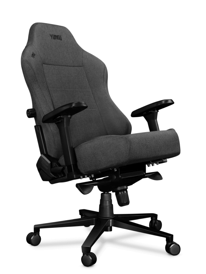 Fotel gamingowy YUMISU 2054 Tkanina GRAY/BLACK - obrazek 3