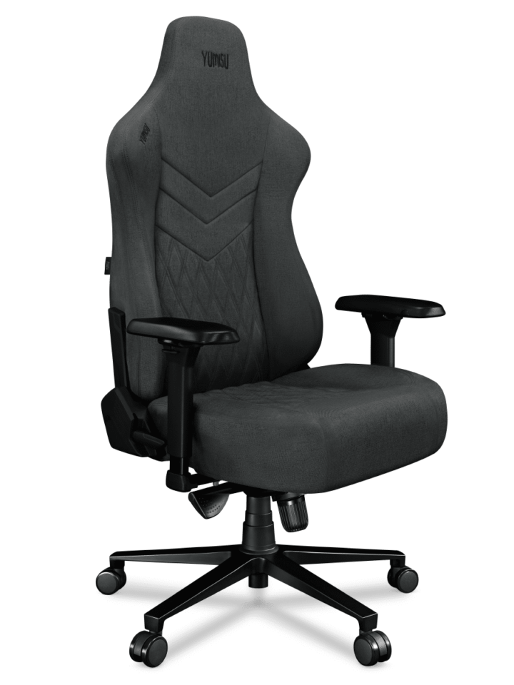 Fotel gamingowy YUMISU 2053 Tkanina GRAY/BLACK - obrazek 3