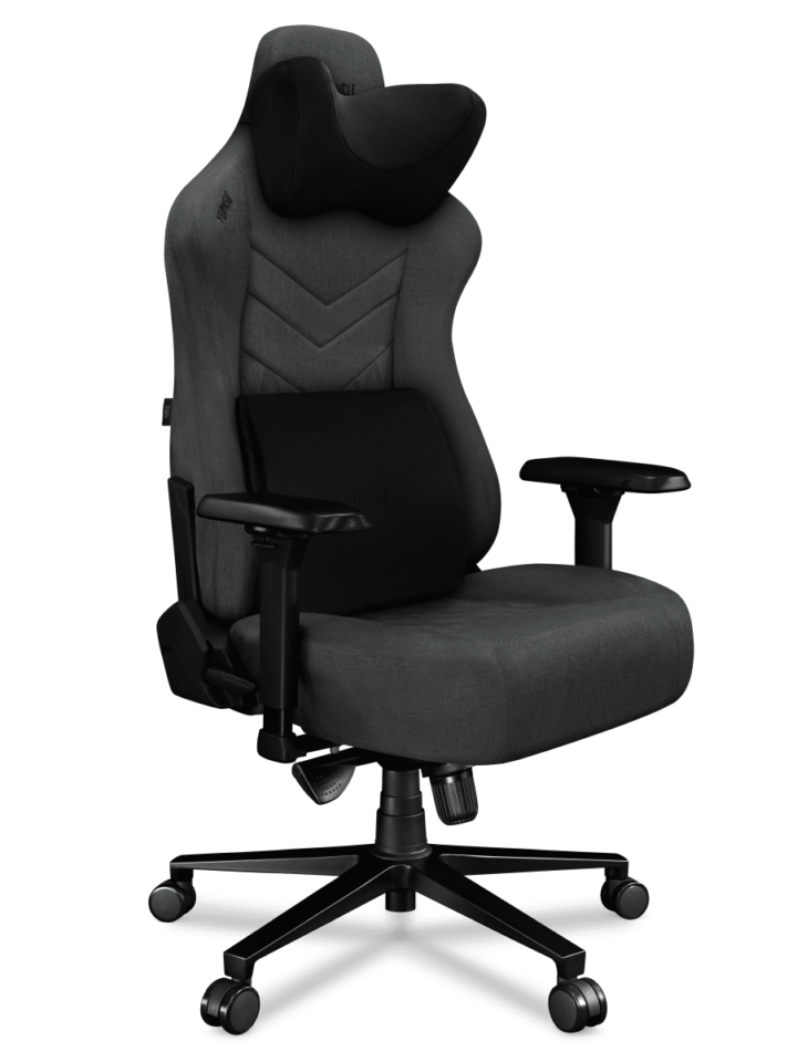 Fotel gamingowy YUMISU 2053 Tkanina GRAY/BLACK - obrazek 2