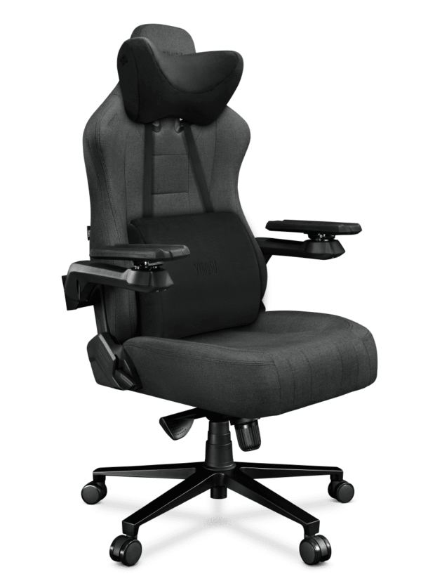 Fotel gamingowy YUMISU 2049 Tkanina GRAY/BLACK