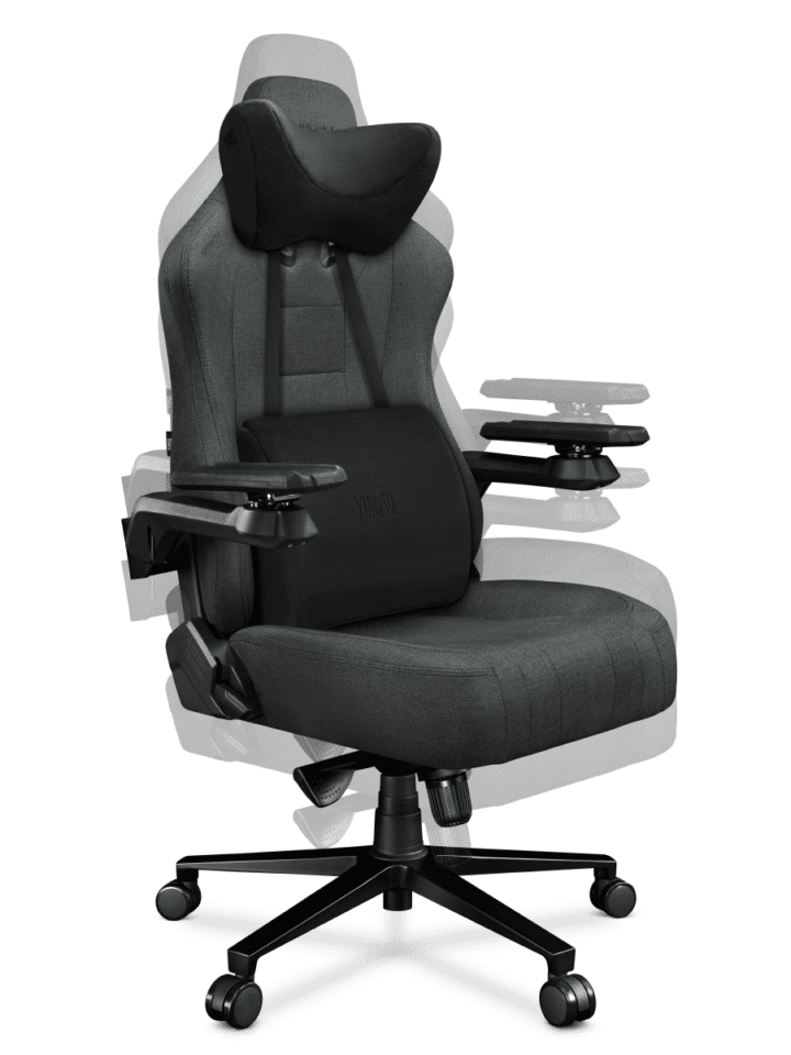 Fotel gamingowy YUMISU 2049 Tkanina GRAY/BLACK - obrazek 8