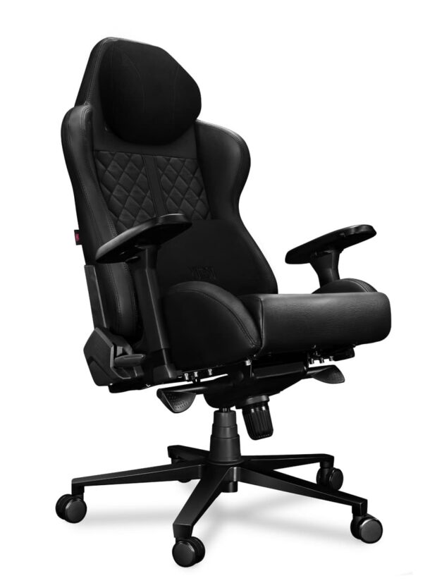 Fotel gamingowy YUMISU 2050 Magnetic Real Leather BLACK