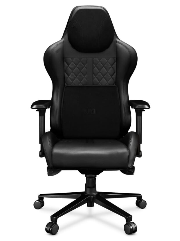 Fotel gamingowy YUMISU 2050 Magnetic Real Leather BLACK