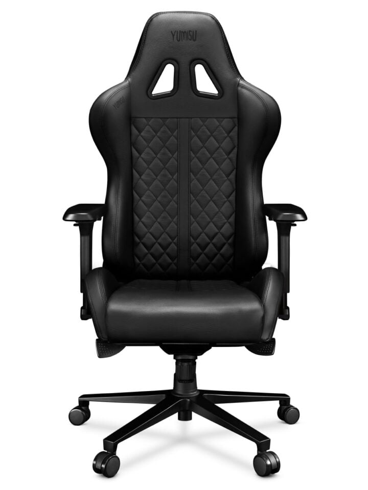 Fotel gamingowy YUMISU 2050 Magnetic Real Leather BLACK - obrazek 5