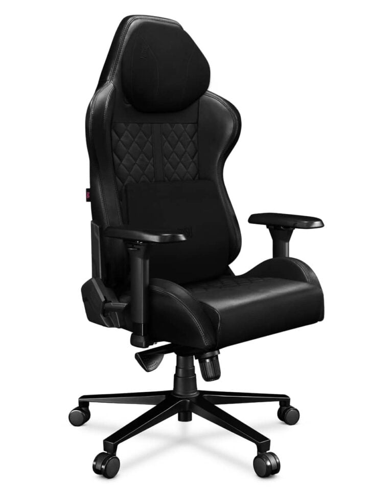 Fotel gamingowy YUMISU 2050 Magnetic Real Leather BLACK - obrazek 4