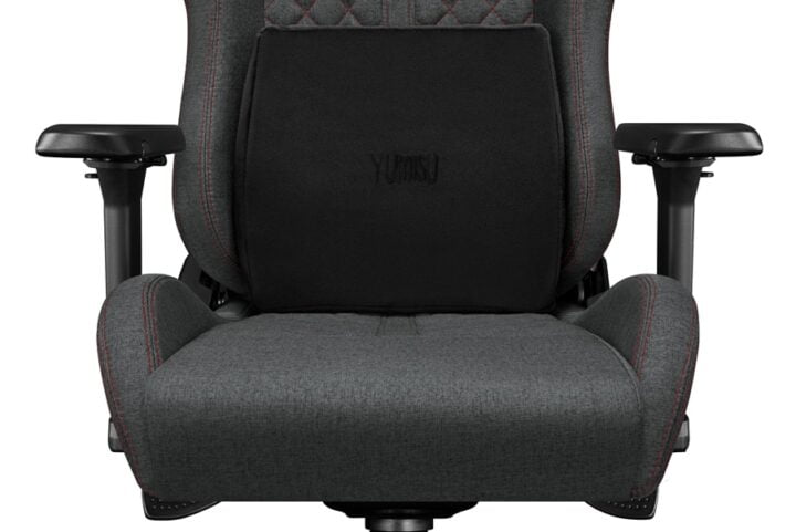 Fotel gamingowy YUMISU 2050 Magnetic Tkanina GRAY/RED - obrazek 16