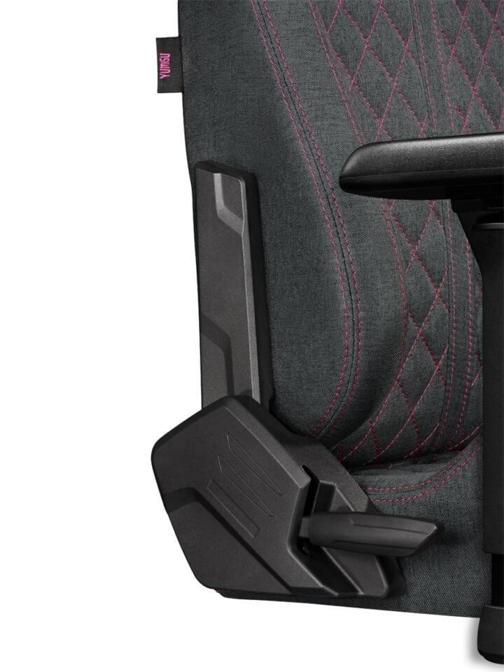 Fotel gamingowy YUMISU 2050 Magnetic Tkanina GRAY/PINK - obrazek 14