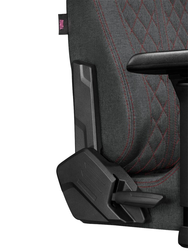 Fotel gamingowy YUMISU 2050 Magnetic Tkanina GRAY/RED - obrazek 14