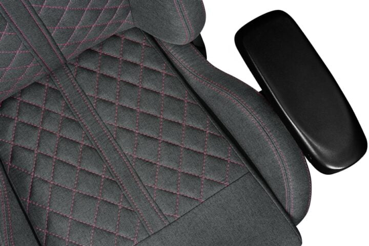 Fotel gamingowy YUMISU 2050 Magnetic Tkanina GRAY/PINK - obrazek 13