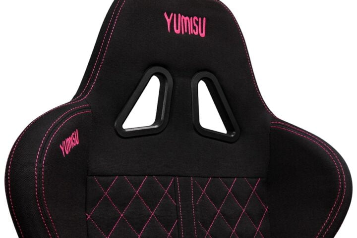 Fotel gamingowy YUMISU 2050 Magnetic Tkanina BLACK/PINK - obrazek 12