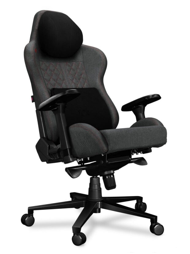 Fotel gamingowy YUMISU 2050 Magnetic Tkanina GRAY/RED