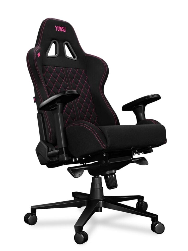 Fotel gamingowy YUMISU 2050 Magnetic Tkanina BLACK/PINK - obrazek 6