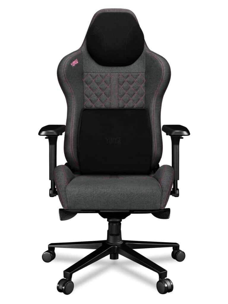 Fotel gamingowy YUMISU 2050 Magnetic Tkanina GRAY/PINK