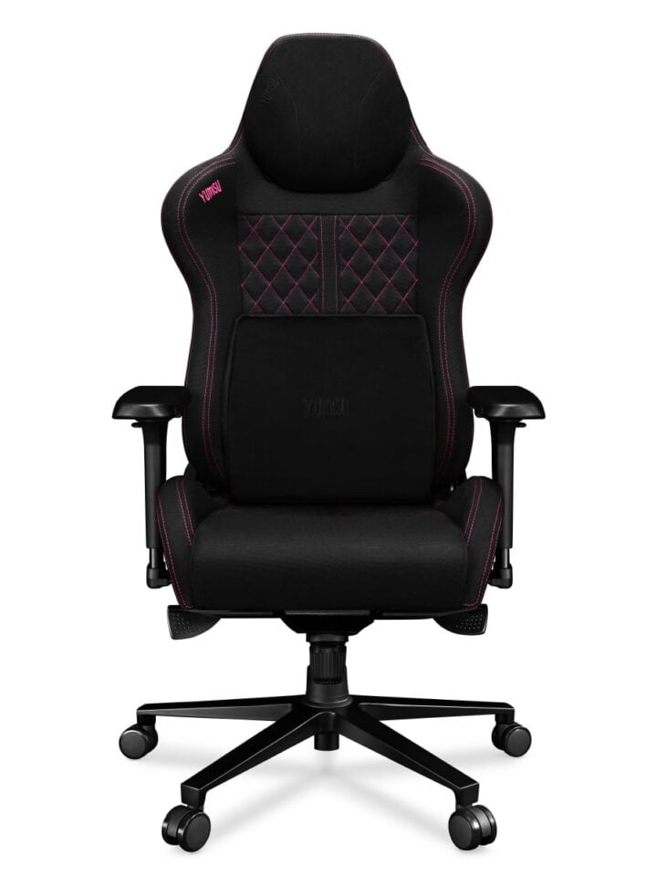 Fotel gamingowy YUMISU 2050 Magnetic Tkanina BLACK/PINK
