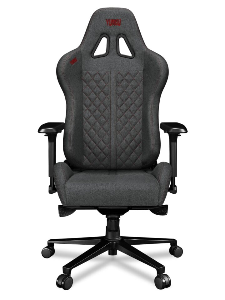 Fotel gamingowy YUMISU 2050 Magnetic Tkanina GRAY/RED - obrazek 5
