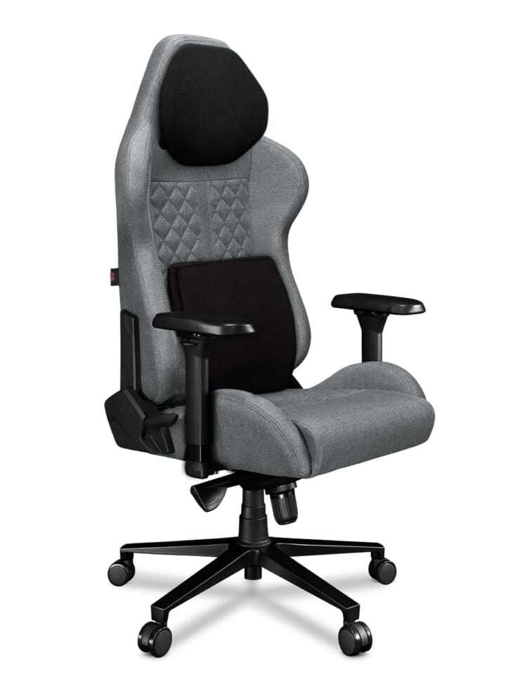 Fotel gamingowy YUMISU 2050 Magnetic Tkanina CLOUD/BLACK - obrazek 4