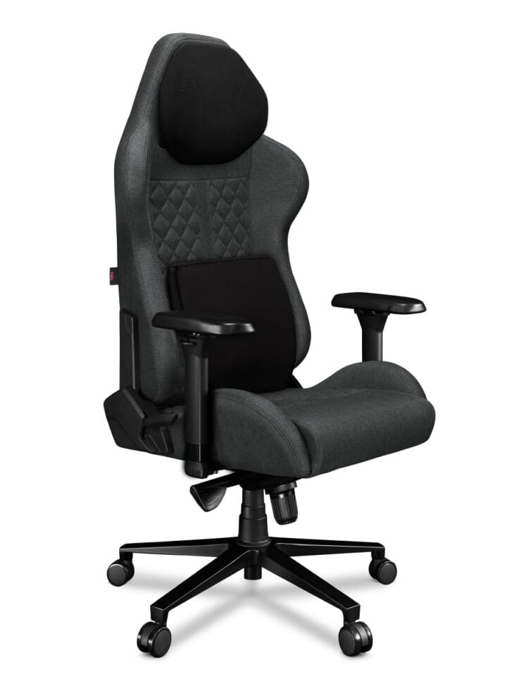 Fotel gamingowy YUMISU 2050 Magnetic Tkanina GRAY/BLACK - obrazek 4
