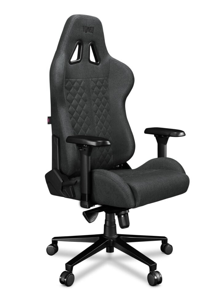 Fotel gamingowy YUMISU 2050 Magnetic Tkanina GRAY/BLACK - obrazek 6