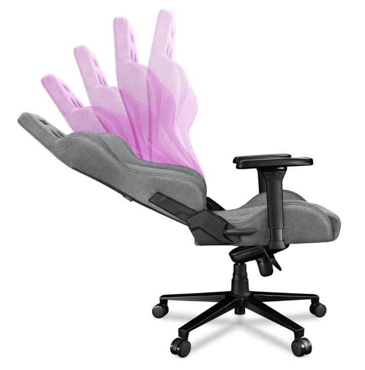Fotel gamingowy YUMISU 2050 Magnetic Tkanina CLOUD/BLACK - obrazek 9