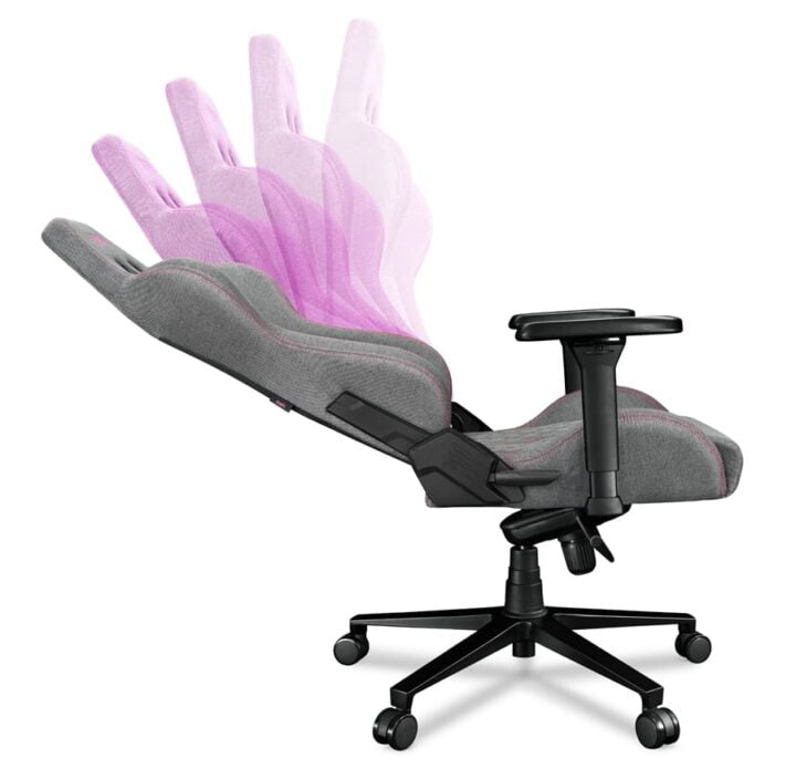 Fotel gamingowy YUMISU 2050 Magnetic Tkanina CLOUD/PINK - obrazek 9
