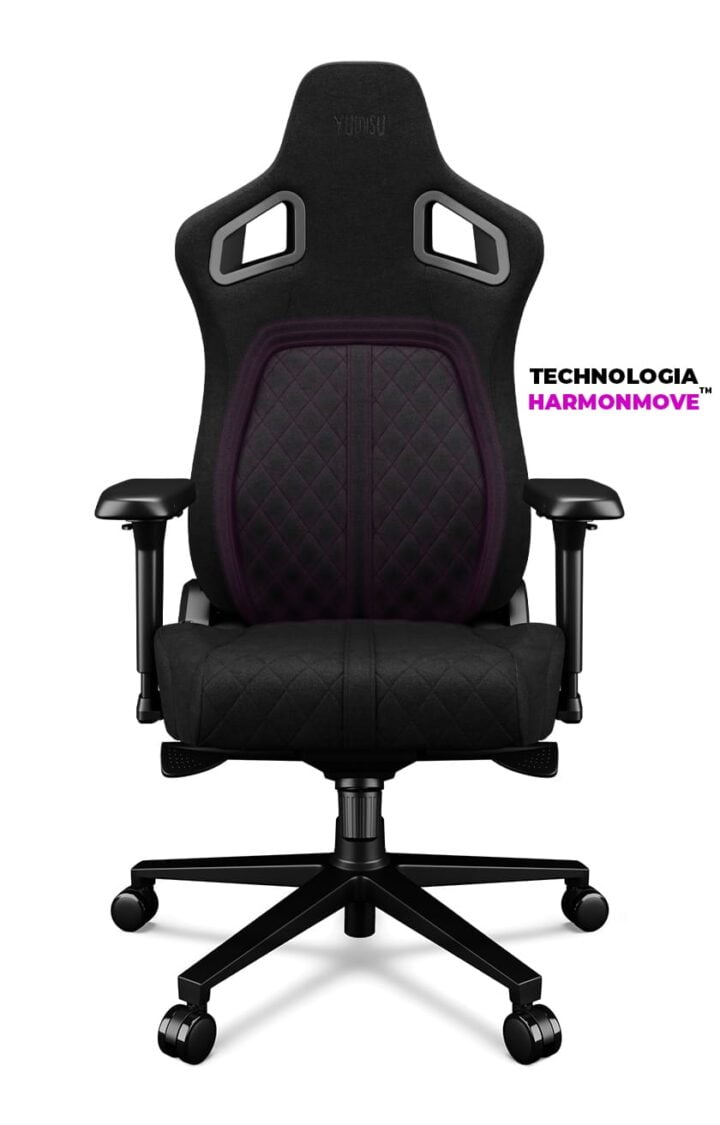 Fotel gamingowy YUMISU 2055 Magnetic Tkanina BLACK/BLACK - obrazek 3