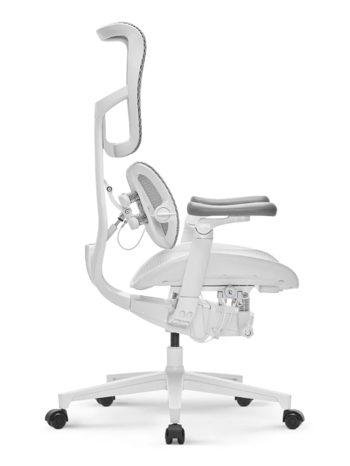 Fotel Ergonomiczny Biurowy YUMISU 1010 Tkanina WHITE - obrazek 3