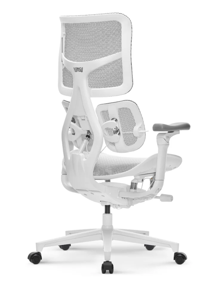 Fotel Ergonomiczny Biurowy YUMISU 1010 Tkanina WHITE - obrazek 4
