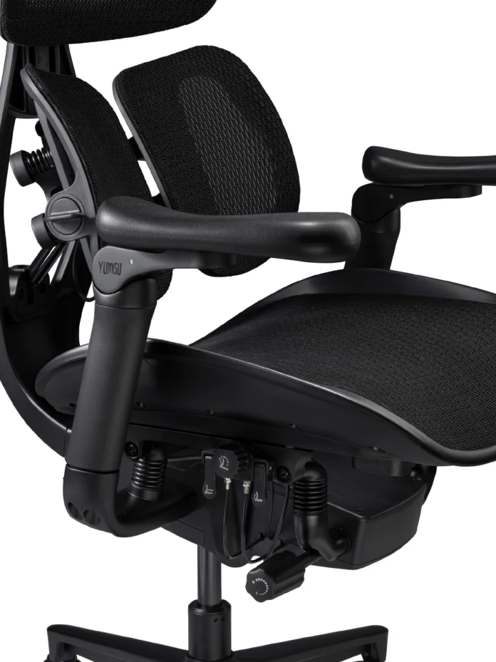 Fotel Ergonomiczny Biurowy YUMISU 1010 Tkanina BLACK - obrazek 7