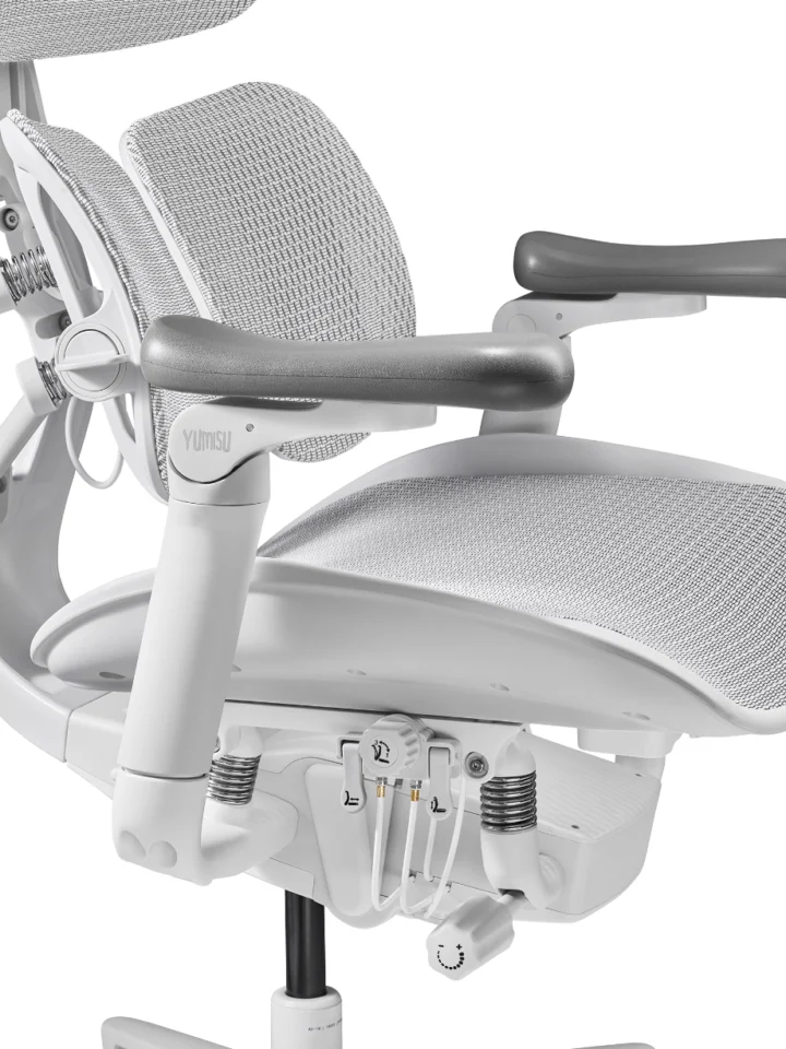 Fotel Ergonomiczny Biurowy YUMISU 1010 Tkanina WHITE - obrazek 7