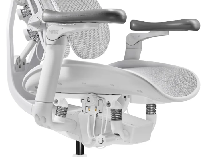 Fotel Ergonomiczny Biurowy YUMISU 1010 Tkanina WHITE - obrazek 8