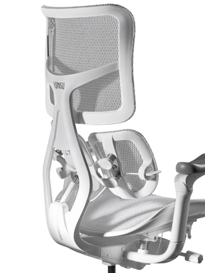 Fotel Ergonomiczny Biurowy YUMISU 1010 Tkanina WHITE - obrazek 9