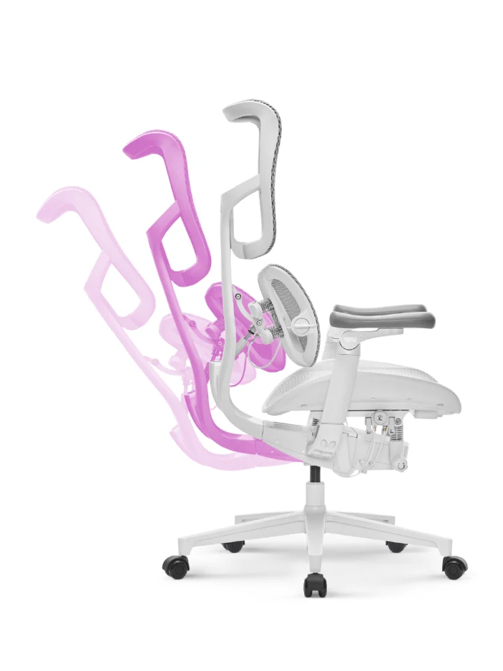 Fotel Ergonomiczny Biurowy YUMISU 1010 Tkanina WHITE - obrazek 12