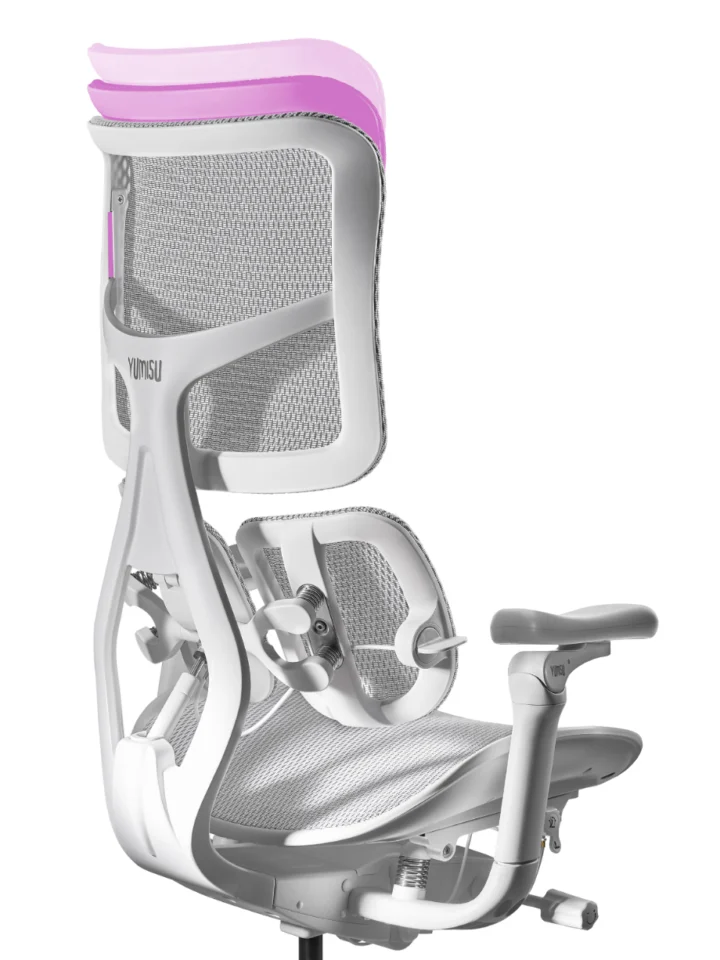 Fotel Ergonomiczny Biurowy YUMISU 1010 Tkanina WHITE - obrazek 14